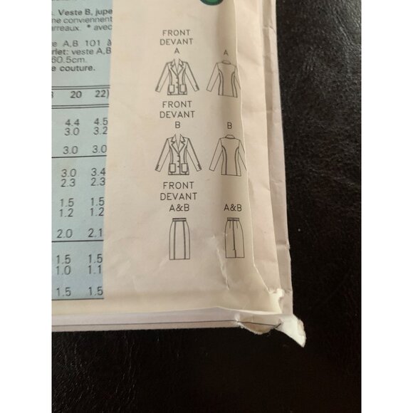 Vogue Misses Jacket Skirt Sewing Pattern 7021 Size 12 14 16 - Uncut - Picture 7 of 9